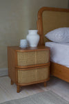 Cane Bedside Table