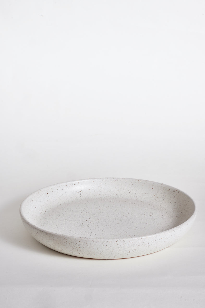 Serving Dish Low- Stone White