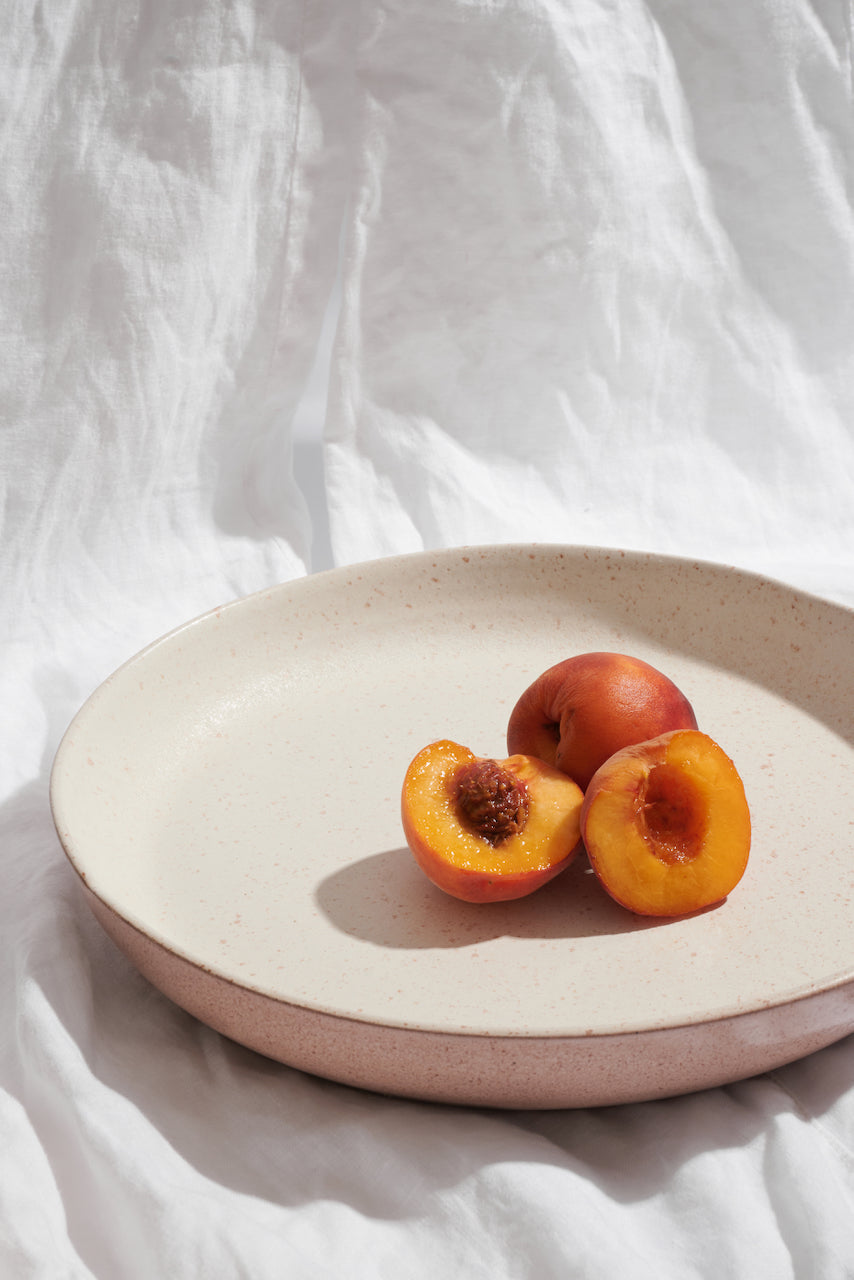 Serving Dish Low- Rusty Rose