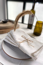 White Linen Towels (Set f 4)