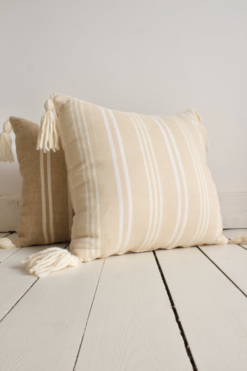 Striped Cushion - Cream