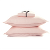 Cotton Sateen Minimalist Fitted Sheet Set Pale Rose